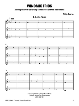 Windmix Trios Book 1- Trumpet, Cornet, Flugel Horn - Philip Sparke